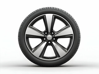 Obraz premium 3D Render Black Alloy Wheel Tire