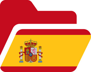 Folder Shape Of Spain Flag