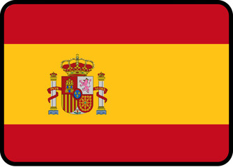 Spain Flag Rounded Rectangle Icon