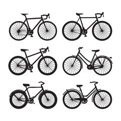 Cycle Rider Silhouettes vector illustration