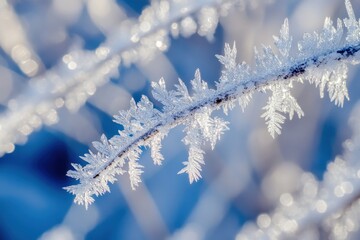 Intricate ice crystal formation nature's winter wonderland macro photography frosty environment close-up viewpoint capturing the beauty of ice patterns
