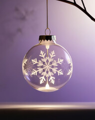 Elegant Christmas Ornament with Snowflake Design