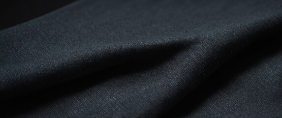 A piece of fabric swatch on a black background, ideal for design and showcasing texture