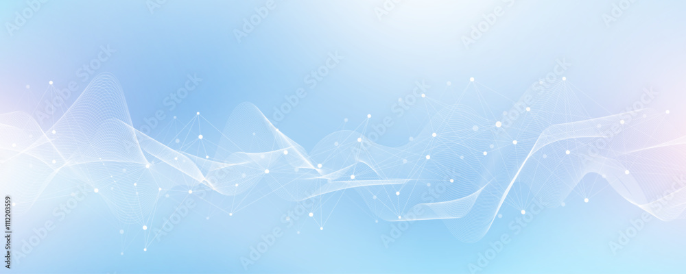 Leinwandbilder Global network connection banner design template. Header social network communication in the global business concept. Big data visualization. Internet technology