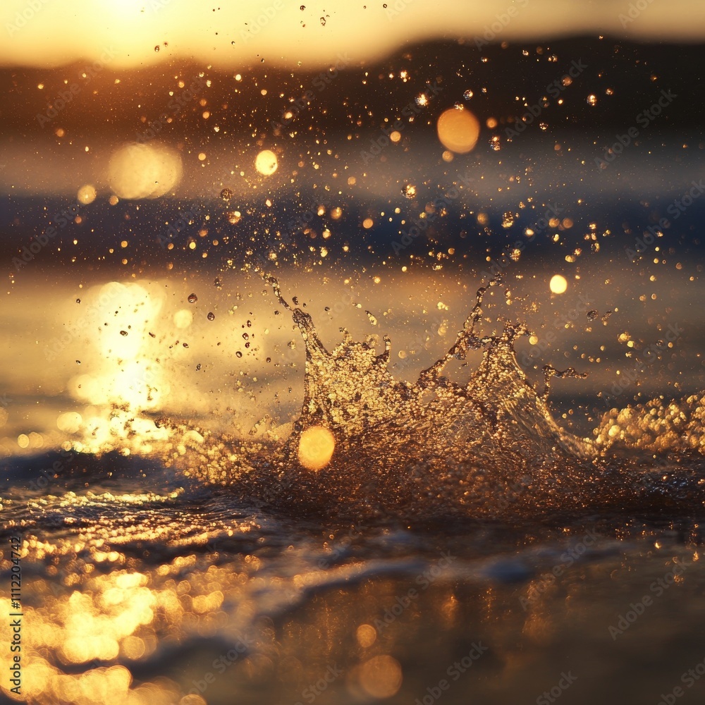 Poster glow of golden sparks of light on a transparent background. blurred glitter vector collection. explo
