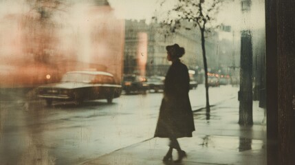 street photography - a picture of people and a city in motion. vintage charm and portraits of loneliness in the rhythm of the city bustle. street portraits and retro aesthetics in f urban melancholy.