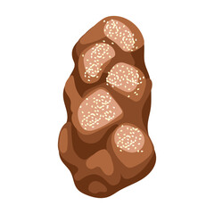 Challah. Vector simple color flat illustration.