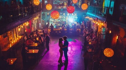 Urban Nightlife Vibes in a Trendy Bar