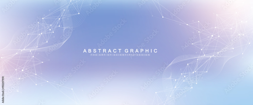 Poster Global network connection banner design template. Header social network communication in the global business concept. Big data visualization. Internet technology