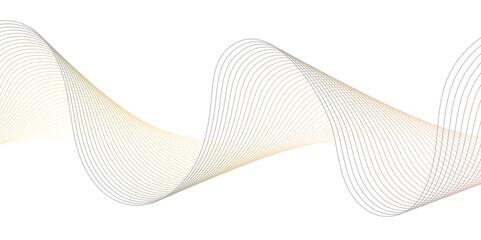 Fototapeta premium Abstract wavy lines Isolated background design. Wave modern stream transparent background. 
