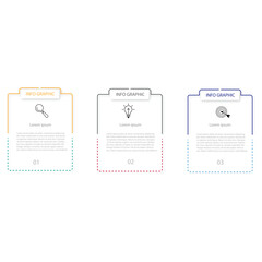 infographic template 3 dots template frame style with 3 dots stage template or steps with slice table boxes with dotted lines for presentation vector