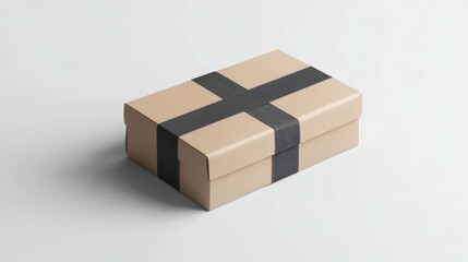 Obraz premium Branding Food Box Belt Label Mockup