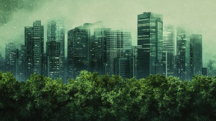 Obraz premium Business in defense of a green environment.