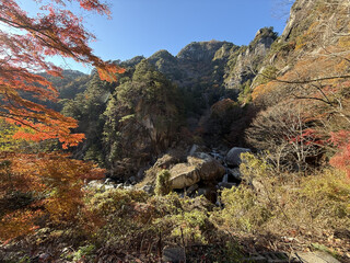 山梨県の昇仙峡の紅葉（japan）