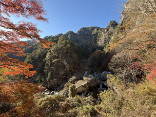 山梨県の昇仙峡の紅葉（japan）