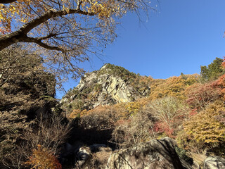 山梨県の昇仙峡の紅葉（japan）