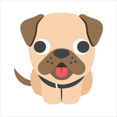 Dog Vector Icon - Isolated faithful and Beloved Pet Canine