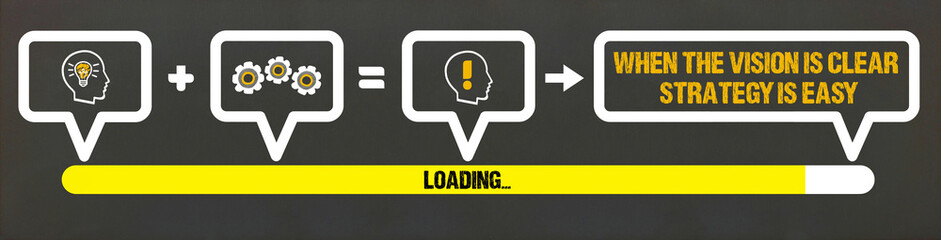 Naklejka premium When the vision is clear, strategy is easy. 