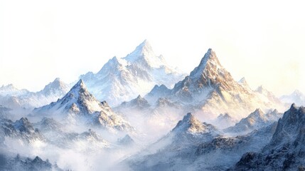 Obraz premium Majestic Snow-Capped Mountain Range