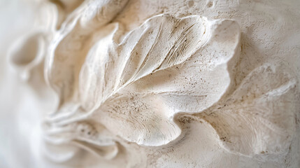 plaster sculpture surface, intricate chisel marks and subtle texture