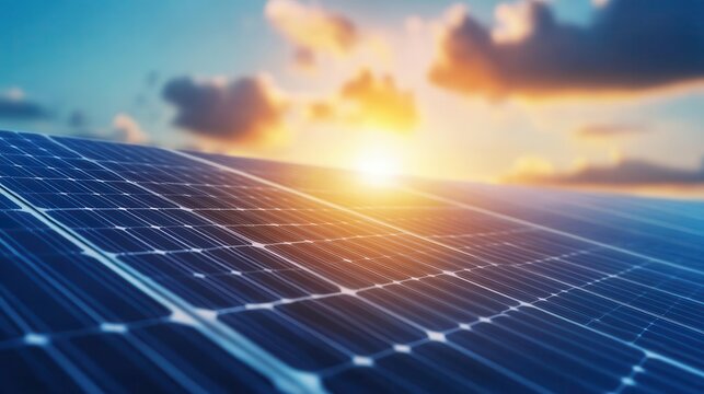 Solar market growth chart with blank area for metrics, solar theme, bright growth