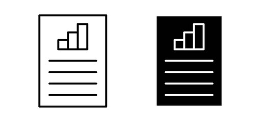 Report icons in black filled and outlined style