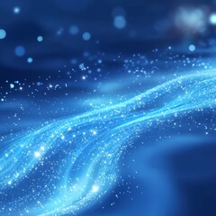 Abstract light lines of movement and speed with blue color and sparkles. Light everyday glowing effect. semicircular wave, light trail curve swirl, optical fiber incandescent png.
