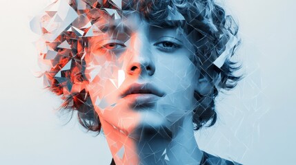 Abstract Portrait of a Youthful Face