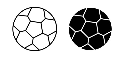 Football icons in black filled and outlined style