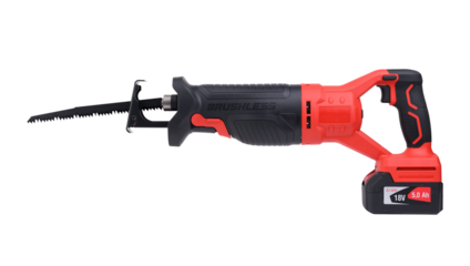 Sabre saw isolated on a white background. Reciprocating saw.