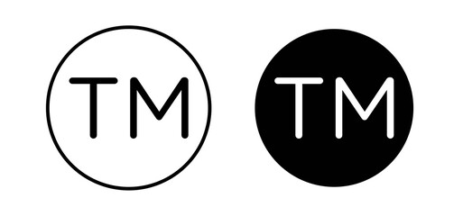 Trademark icons in black filled and outlined style