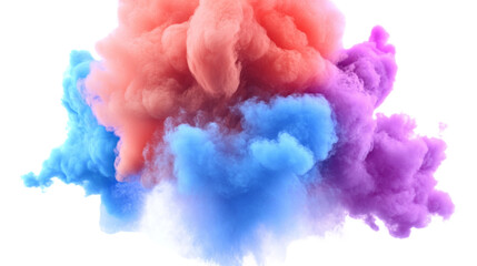 Fototapeta premium Colorful smoke dust transparent background