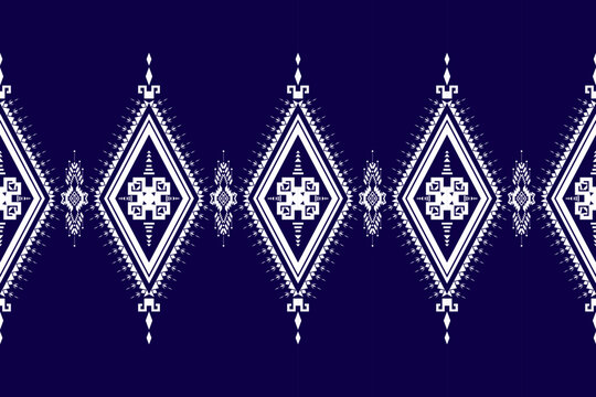 Ikat ethnic geometric abstract oriental traditional seamless pattern. Native geometry decorative design for fabric, clothing, texture, element, wallpaper, background, interior, decoration, fashion