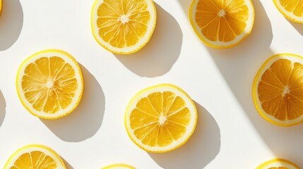 Lemon slices isoalted on white background