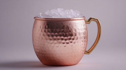 Rose Gold Copper Mug with Ice