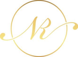 NR luxury logo design for your brand