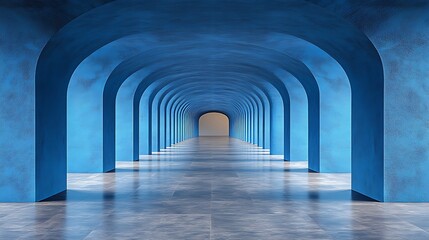 Obraz premium Blue archway hall