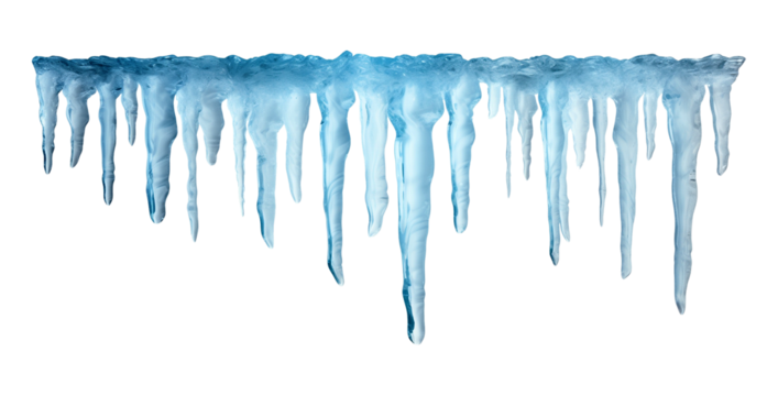 Icicles Isolated on Transparent Background PNG
