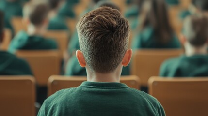 Future classroom diverse students engaging with educational technology