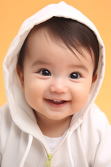 one and a half year old child portrait Generative AI