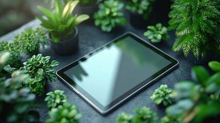 Tablet frameless blank screen, rotated position. Tablet from different angles. Mockup generic device set. UI UX Template for infographics or presentation 3D realistic graphics tablet