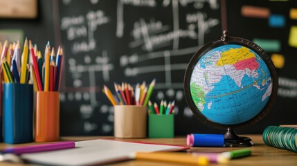 School Supplies and Globe