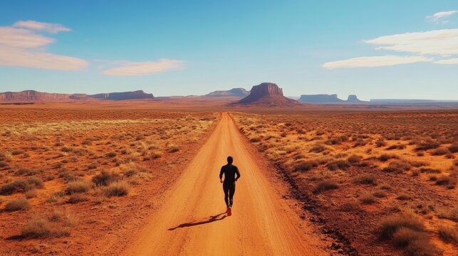 Desert Running Adventure: A Breathtaking Landscape