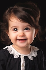 one and a half year old child portrait Generative AI