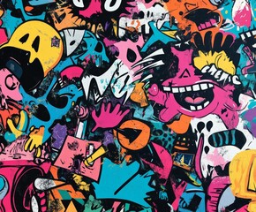 Obraz premium Illustration for Punk music album cover