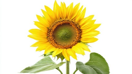 Obraz premium Sunflower flower on white background,