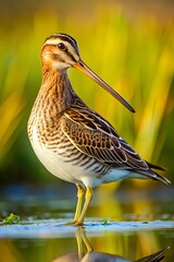 snipe bird photorealism style