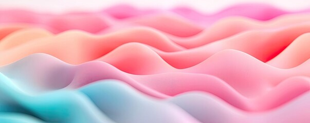 Colorful wavy abstract background in soft pastel shades.