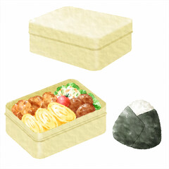 デジタル水彩画＿お弁当