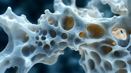 Exploring Bone Structure: Microscopic View of Trabeculae and Bone Tissue